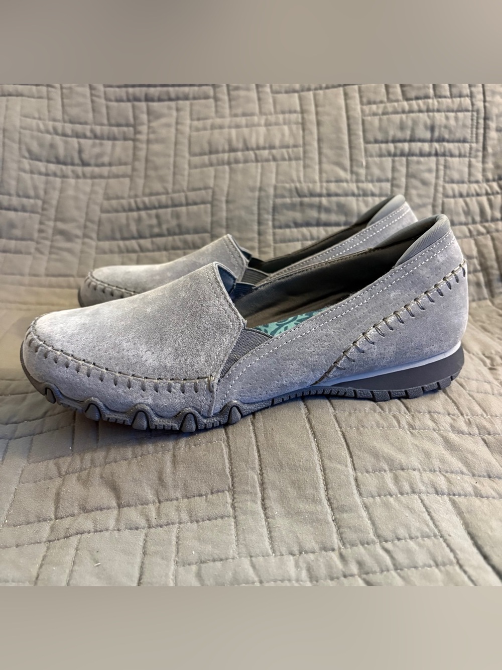 Skechers Teal Floral Insole Memory Foam Slip-On
